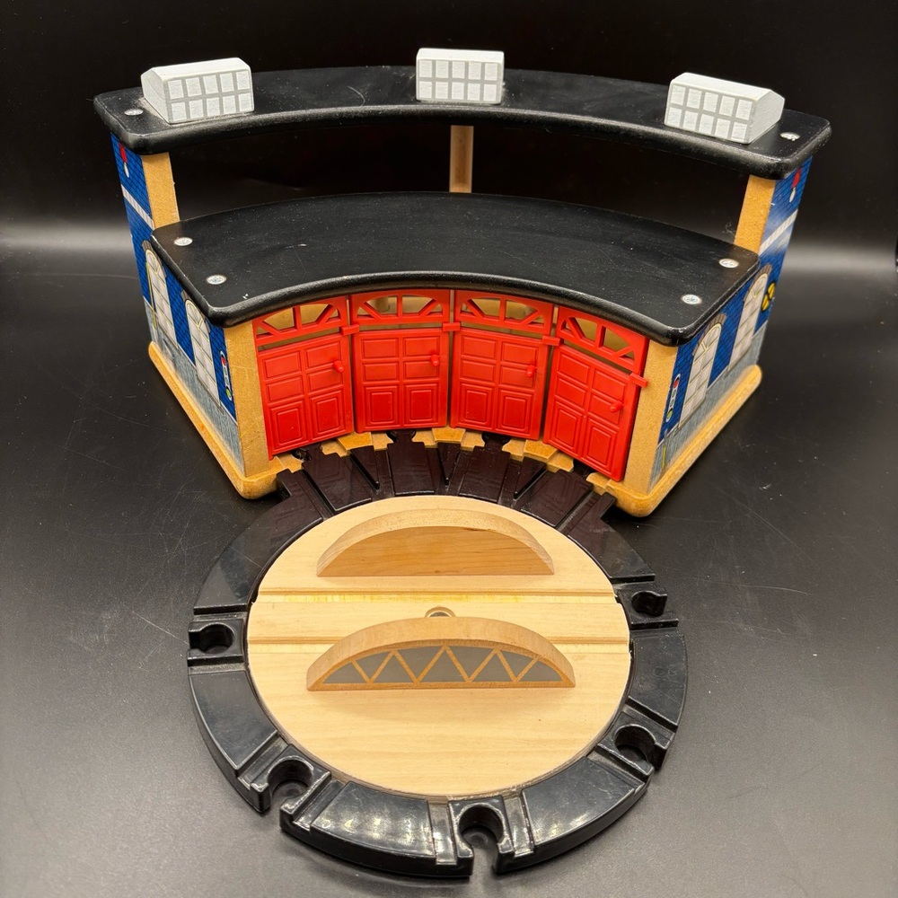 Imaginarium Roundhouse Turntable Wood Train Station Toys R Us Brio Thomas